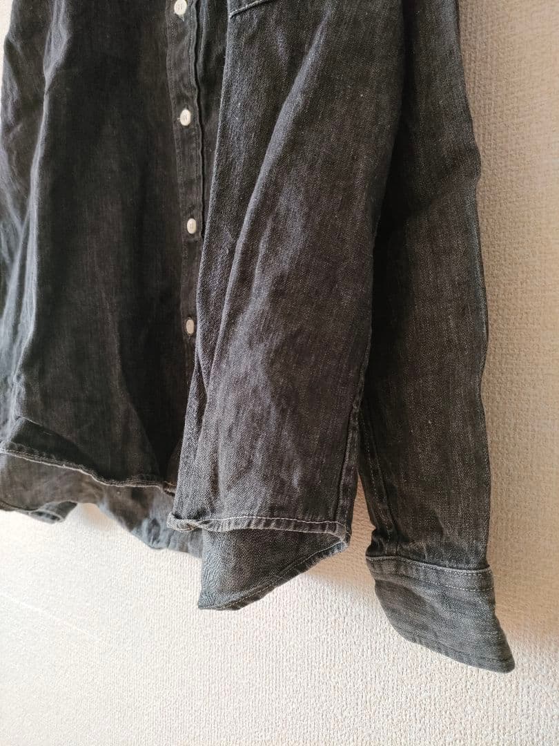 02201-0007 10ozリネンデニムレギュラーカラーシャツ