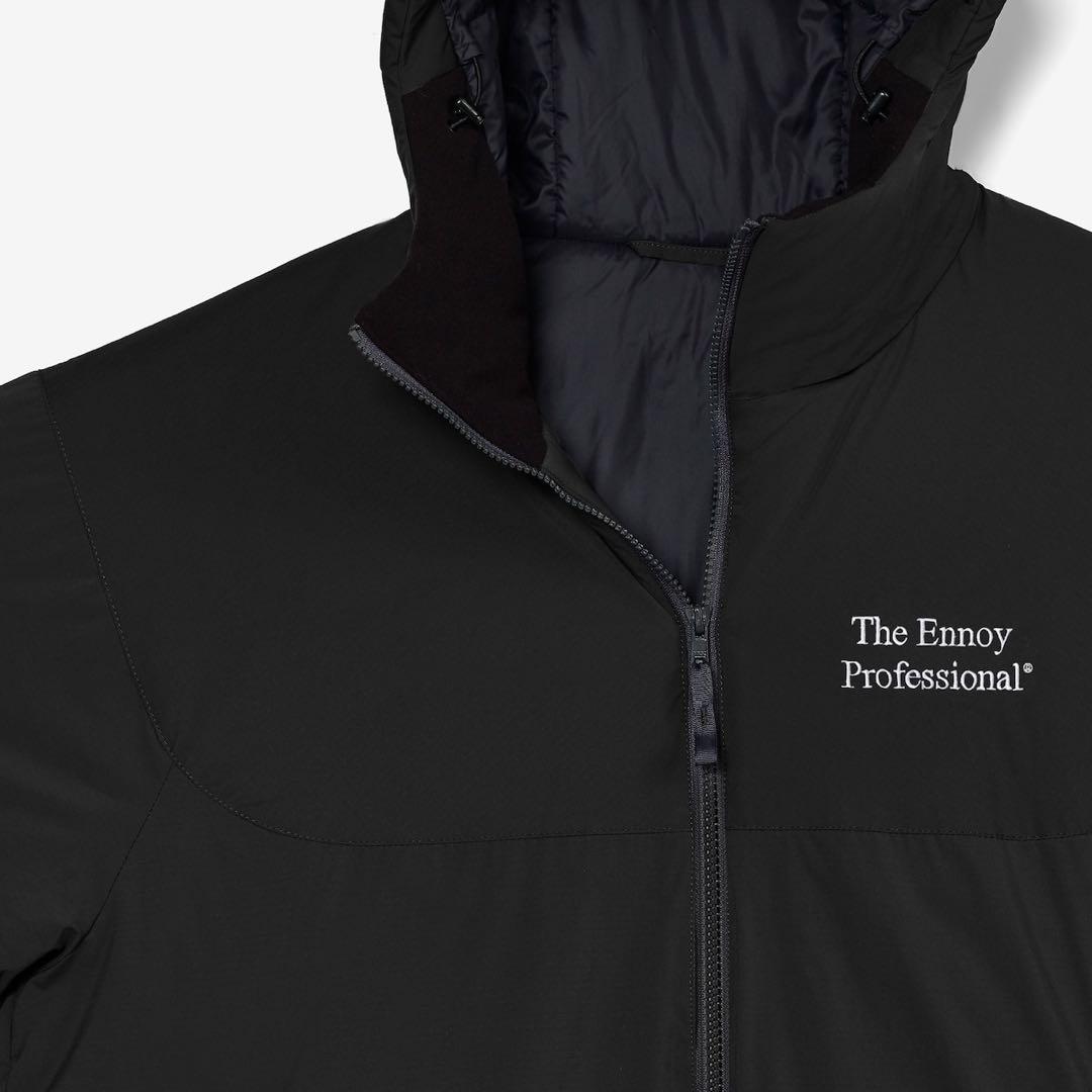 【ENNOY】PADDED NYLON HOODIE / BLACK