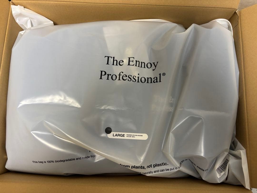 【ENNOY】PADDED NYLON HOODIE / BLACK