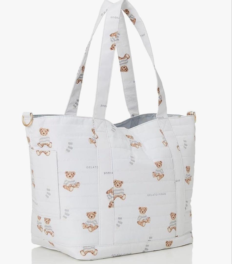 【新品】gelato piqueマザーズバッグ　ボーダーベア柄