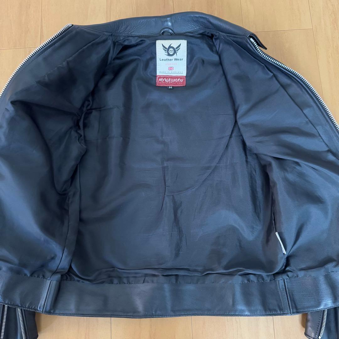 666 英国製 MY WAY MAN シングルライダースジャケット シドジャン