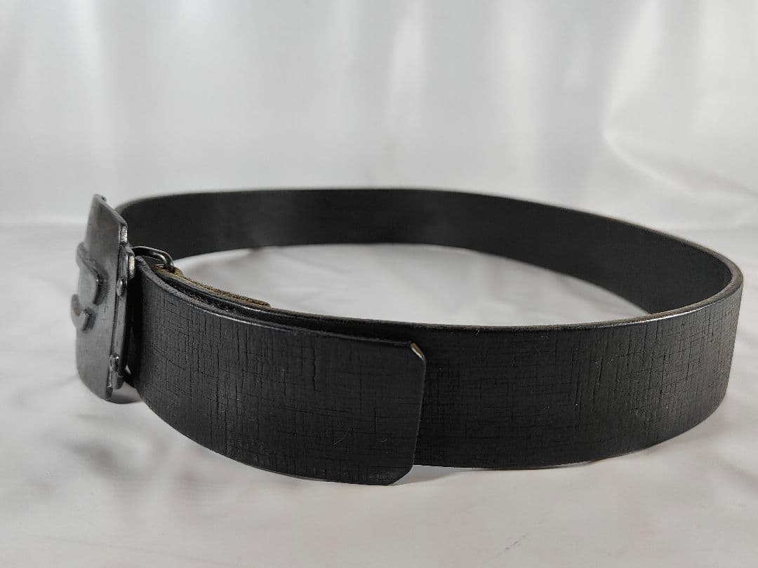 【極美品】DIESEL ディーゼル　高級イタリアンドレスベルト　黒艶本革　正規品