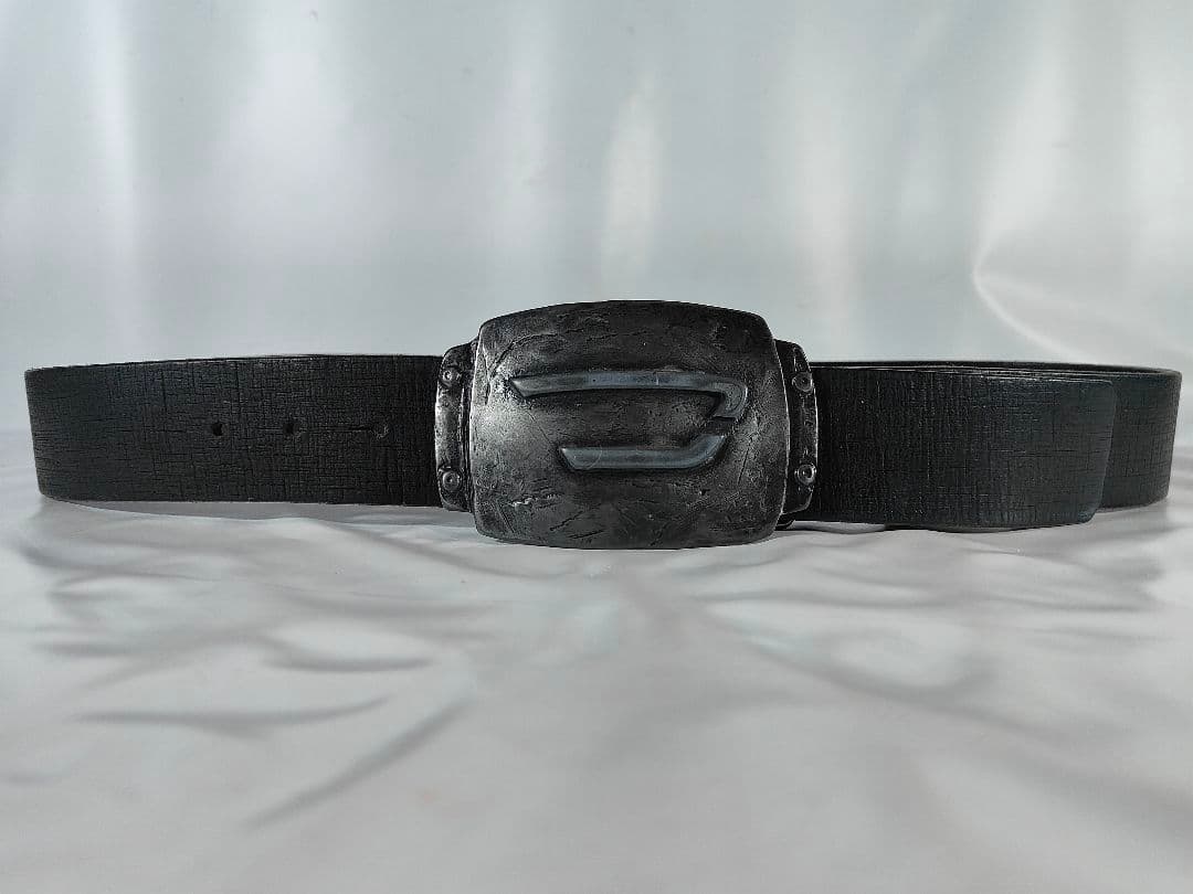 【極美品】DIESEL ディーゼル　高級イタリアンドレスベルト　黒艶本革　正規品
