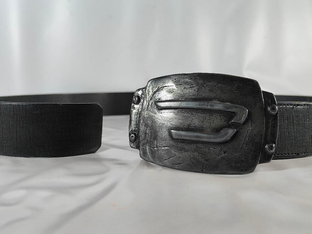 【極美品】DIESEL ディーゼル　高級イタリアンドレスベルト　黒艶本革　正規品