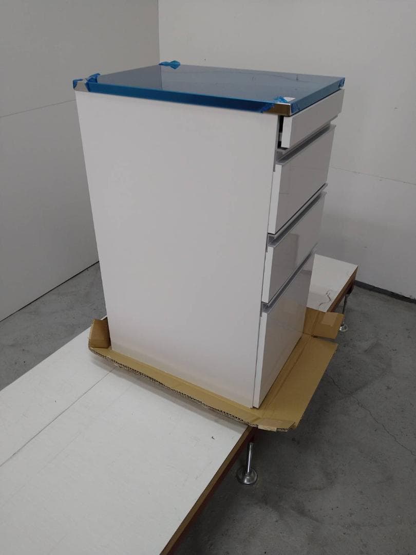 6127 ステンレス天板シンクサイド収納庫3段　幅400