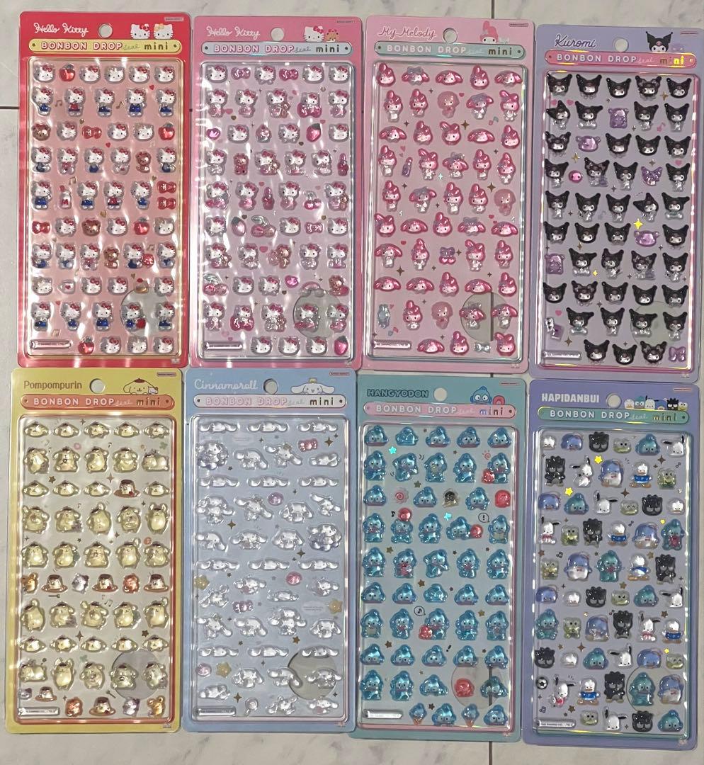国内正規品　ボンボンドロップシール　mini サンリオ　8種コンプリートセット