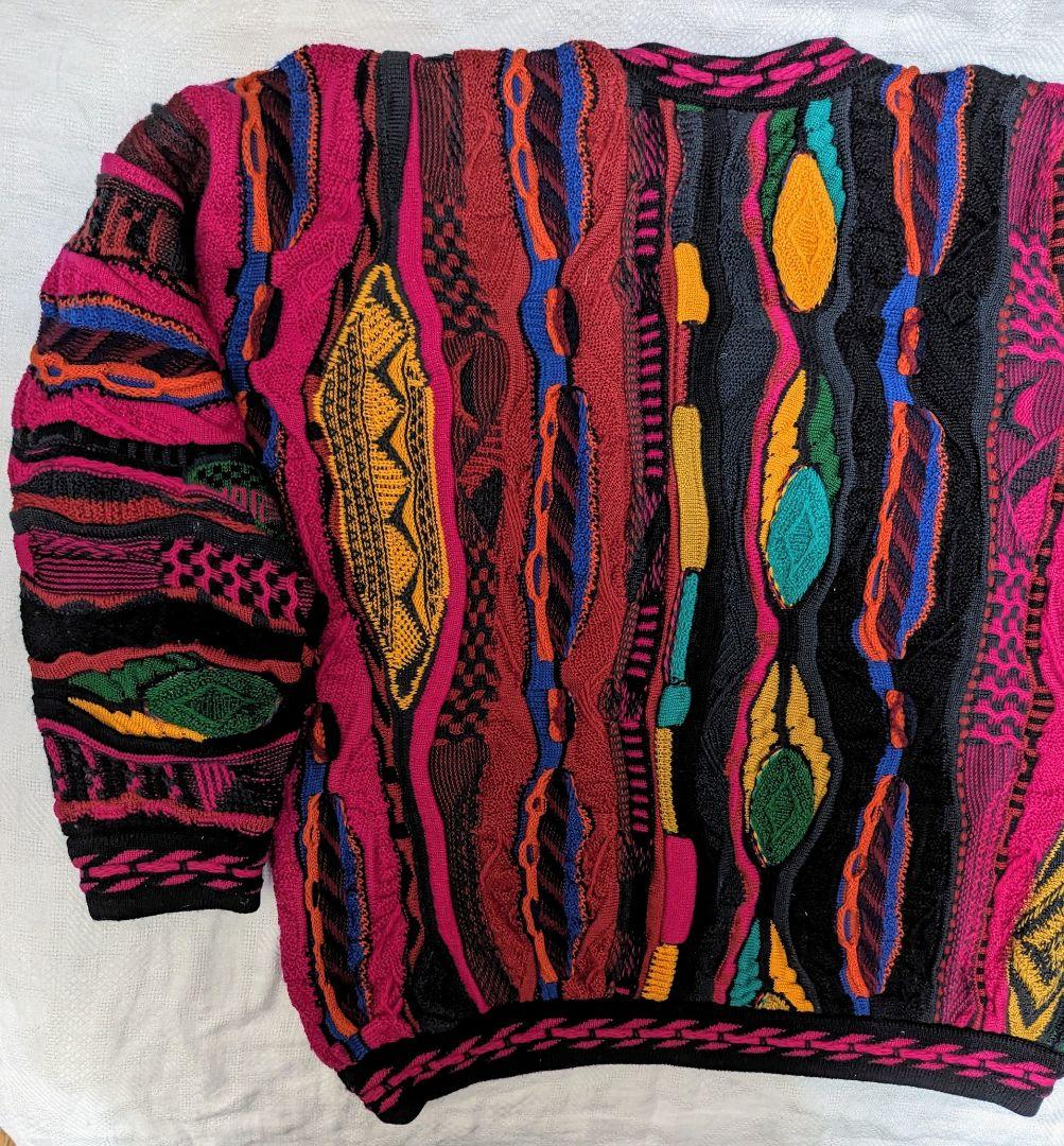COOGI クージーウールセーター Mサイズマルチカラー3Dニットド派手