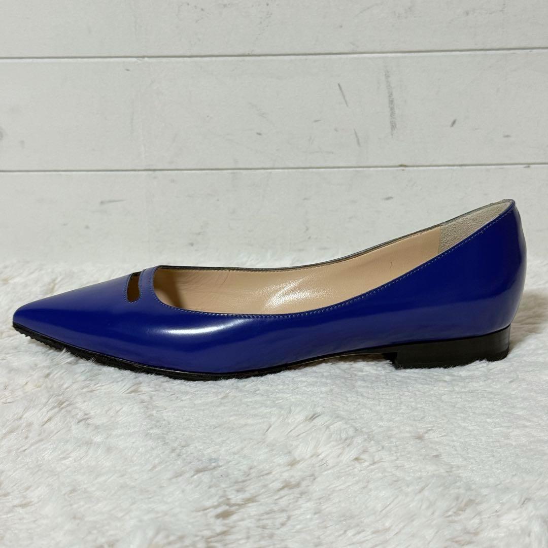 未使用✨ペリーコ　アンドレア　ガラスレザー　ポインテッドトゥ　パンプス　37