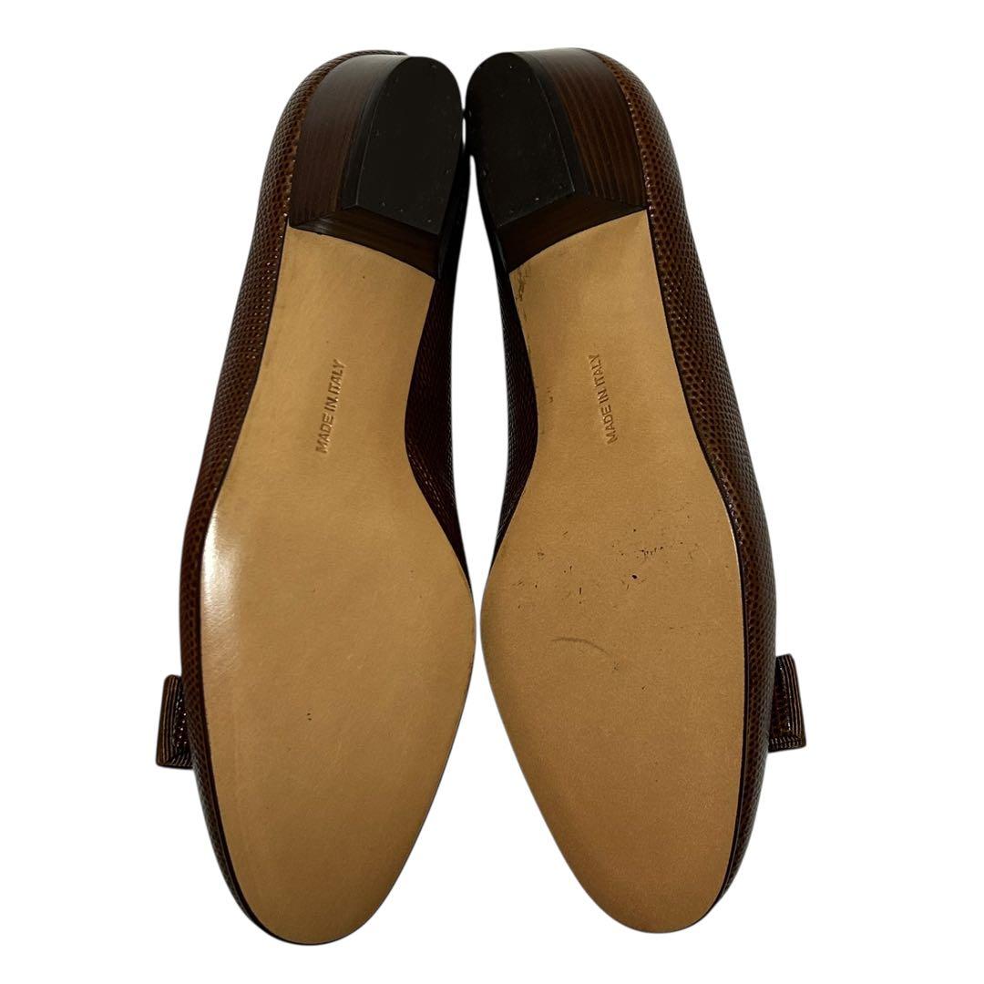 新品未使用 Salvatore Ferragamo パンプス　リザード　ヴァラ