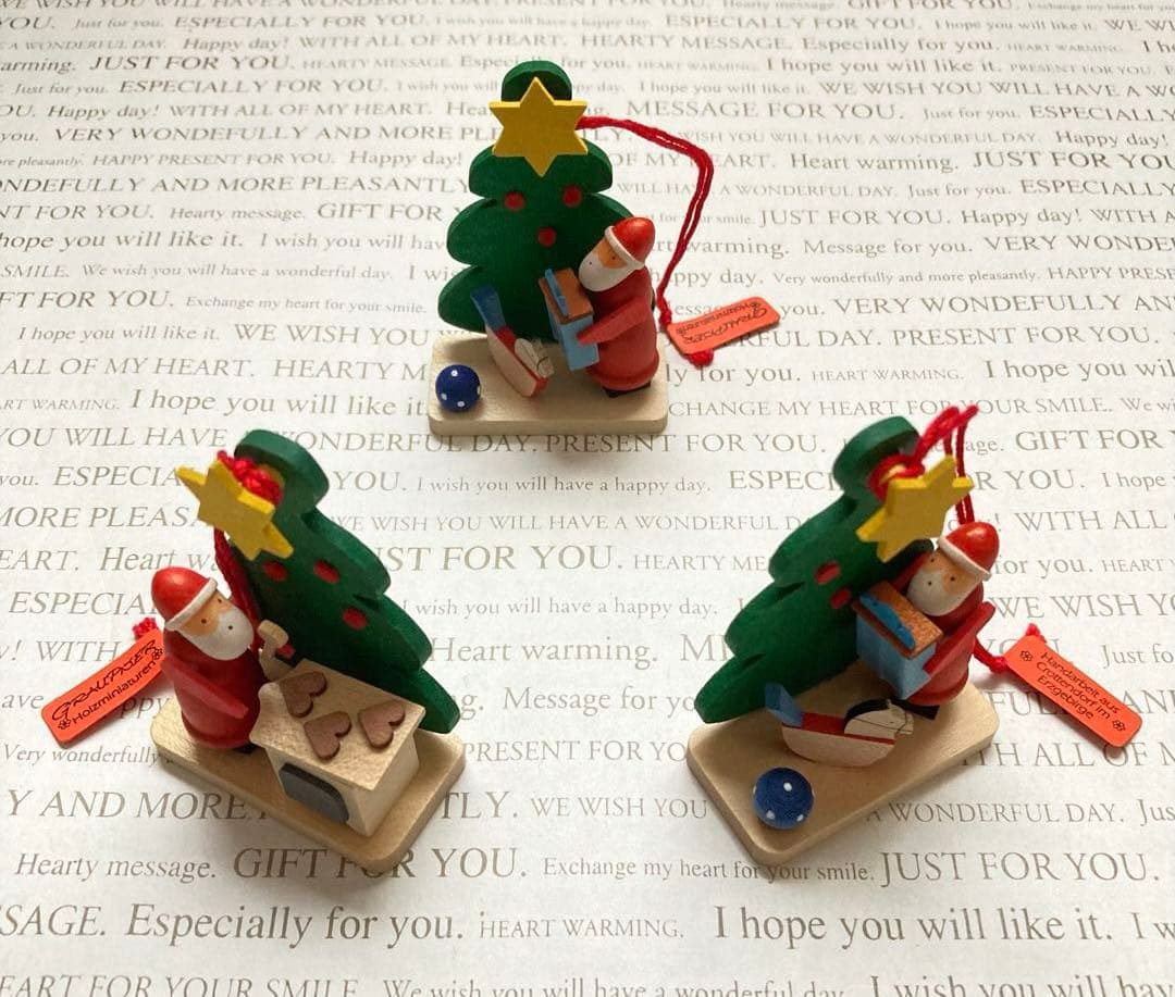 グラウプナー社　木製クリスマスオーナメント9点セット