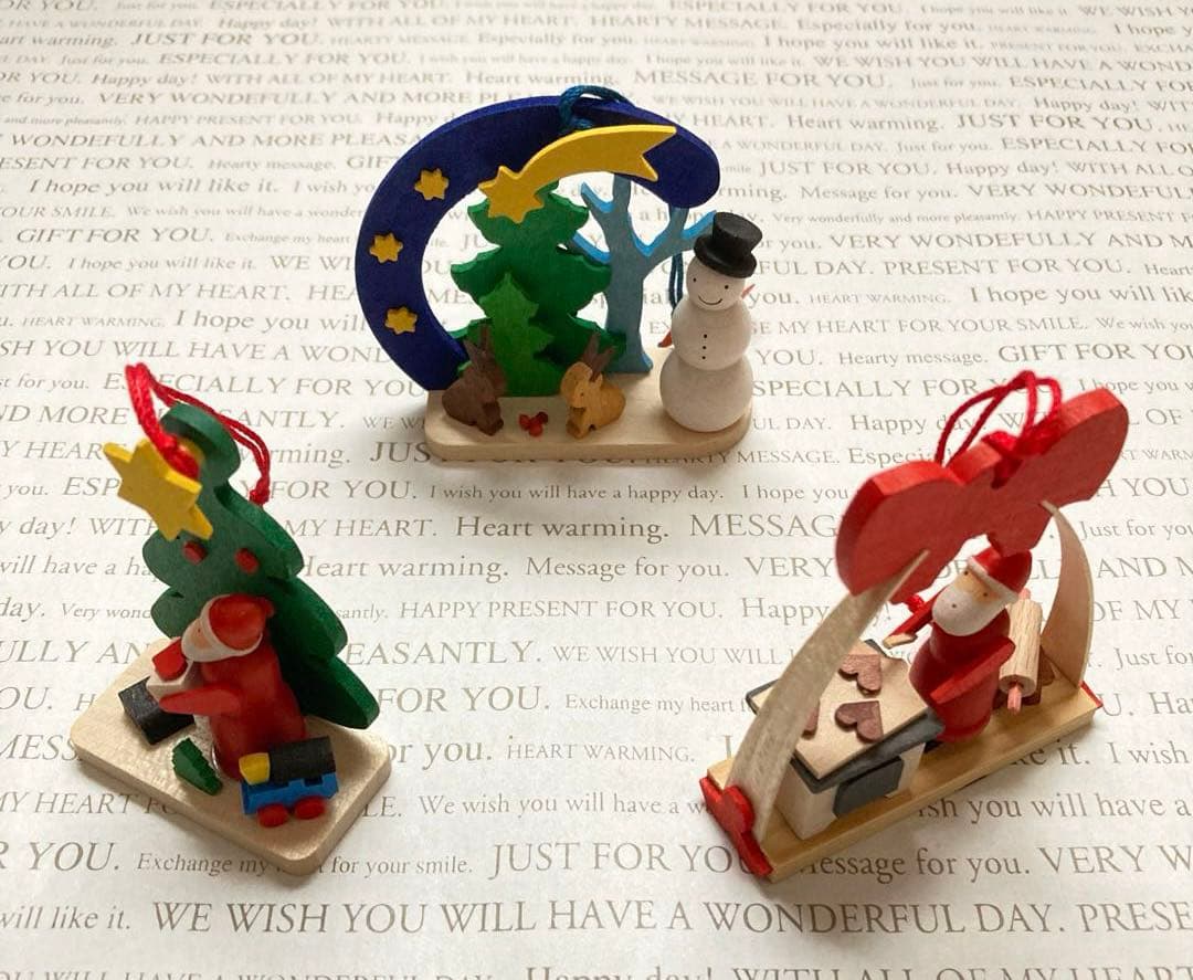 グラウプナー社　木製クリスマスオーナメント9点セット