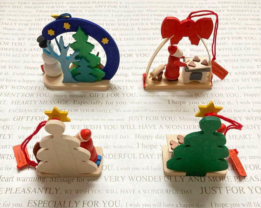 グラウプナー社　木製クリスマスオーナメント9点セット