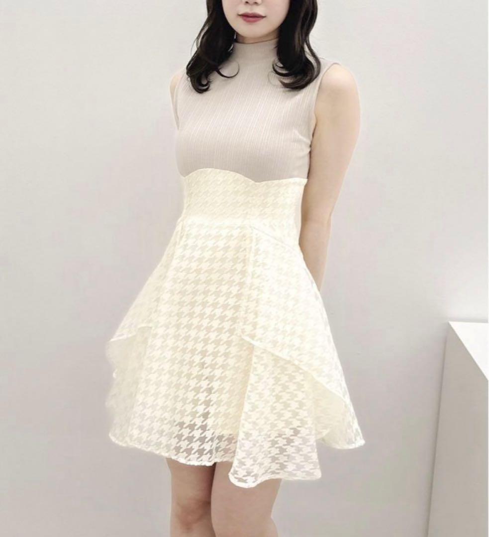 dazzlin バックリボンシアーミニコルセットワンピース