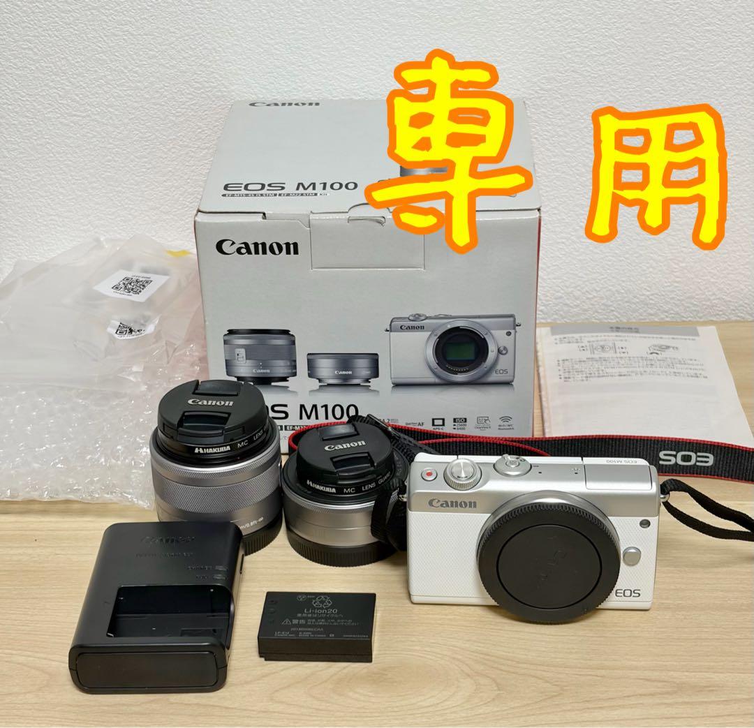 Canon EOS M100 ミラーレス一眼 カメラ レンズ2本セット
