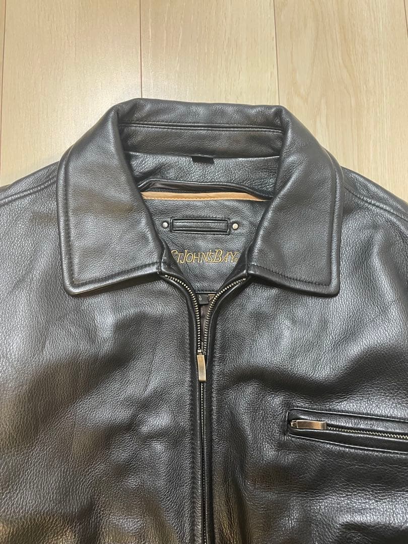 【極美品】セントジョンズベイ ブラック　レザージャケット