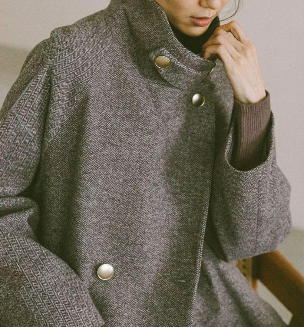 グローバルワーク　軽やかストレッチ襟2WAYミドルコート