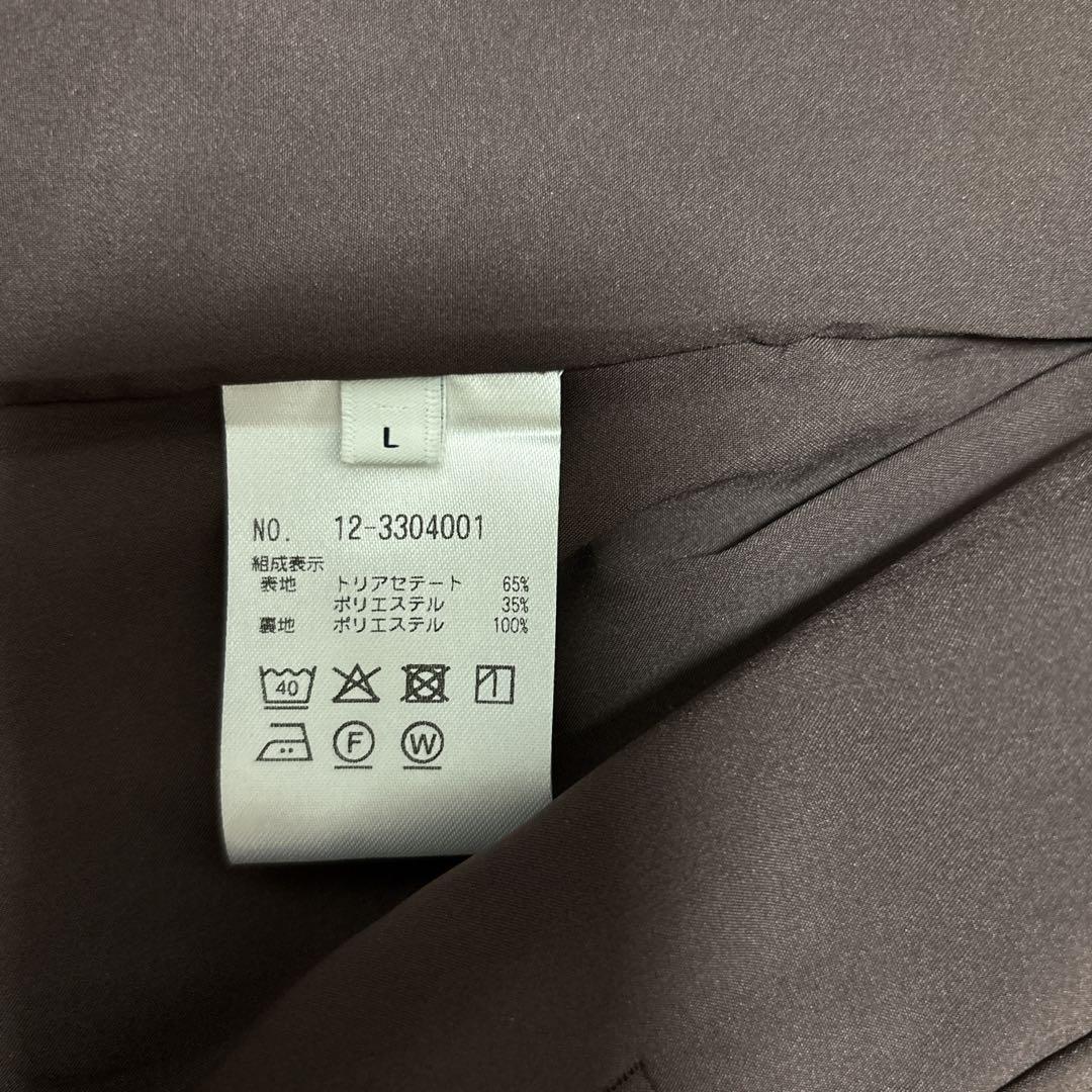 【極美品】プラステ　セットアップ　ノーカラー　トリアセブレンド　ブラウン　L
