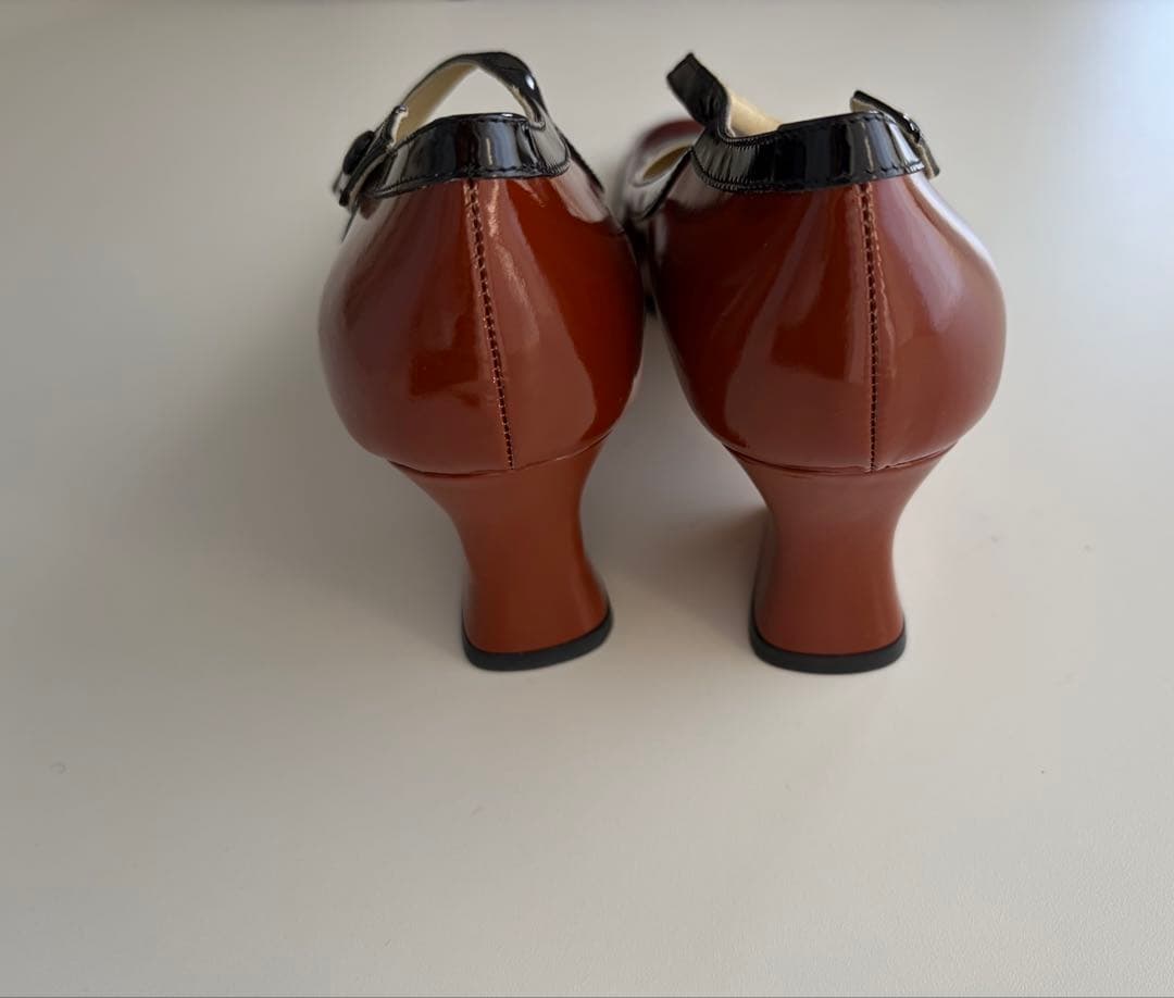 靴 Prada Patent Leather Strap Heels 36 1/2