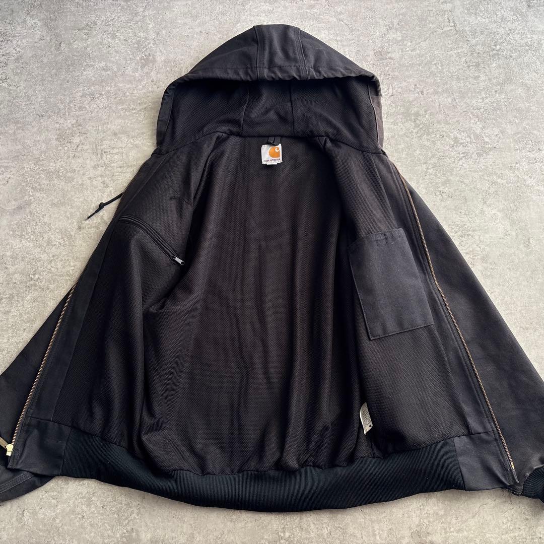 美品■USA製■carhartt カーハート【S】アクティブジャケット ブラック