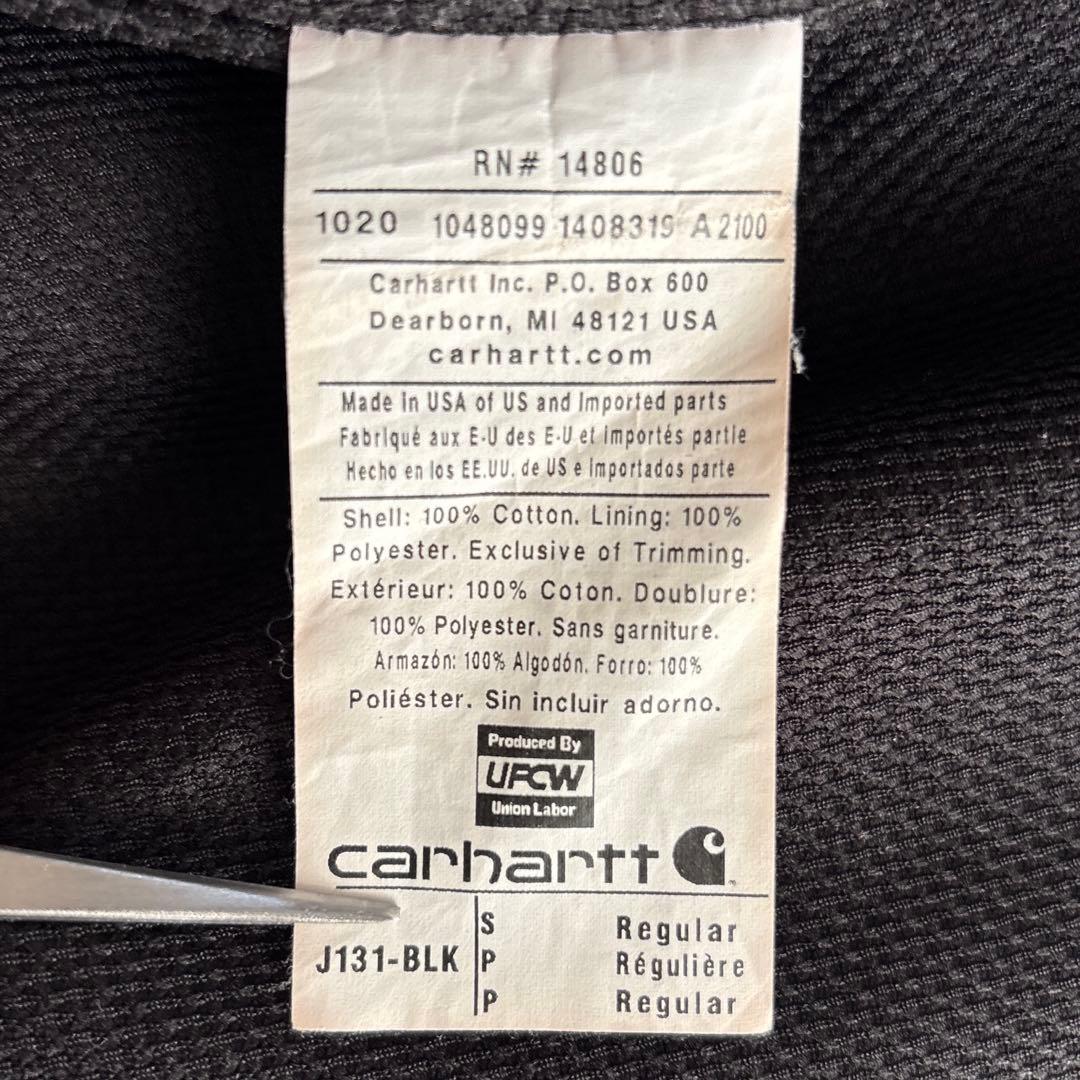美品■USA製■carhartt カーハート【S】アクティブジャケット ブラック