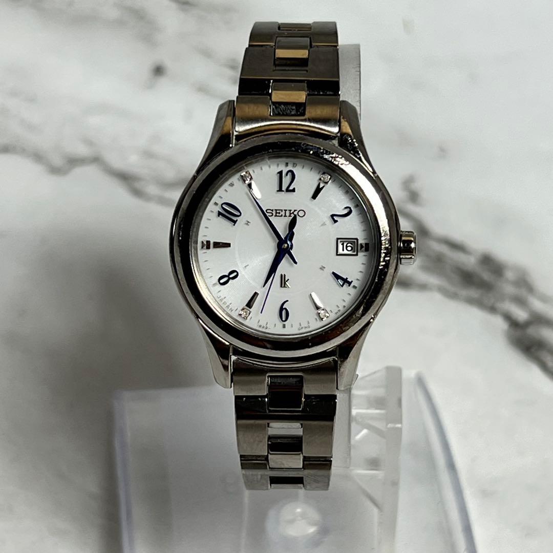 稼働美品 限定 セイコーLk レディース腕時計 1B22-0AX0 4Pダイヤ
