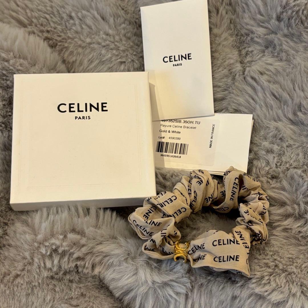 CELINE ロゴ入りシュシュ