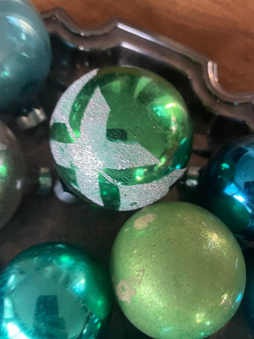 K　ヴィンテージ　クリスマス　ガラス　オーナメント2 セット