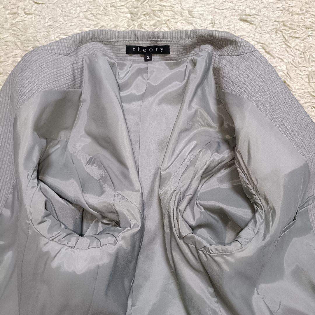 【美品】Theory セオリー セットアップ パンツスーツ ライトグレー