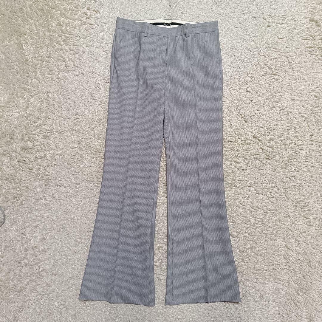【美品】Theory セオリー セットアップ パンツスーツ ライトグレー