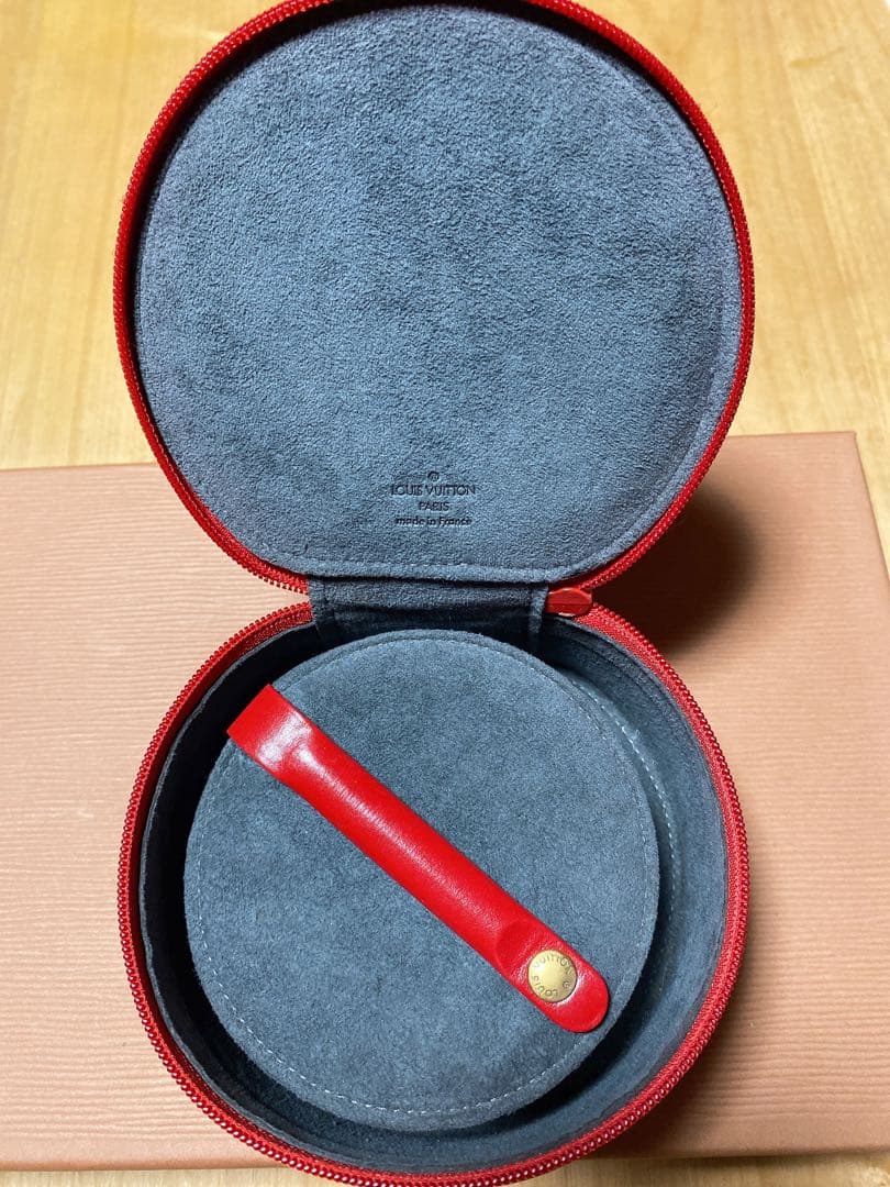 ルイヴィトン LV ジュエリーケース アクセサリーケース ポーチ エピ レッド