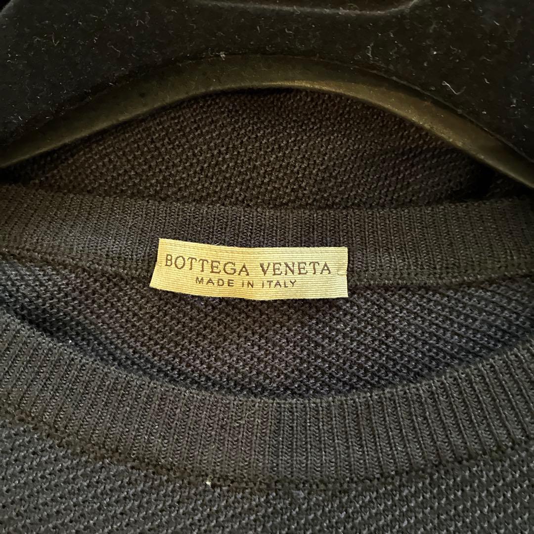 Bottega Veneta ネイビー クルーネックニット　シルクウール　46
