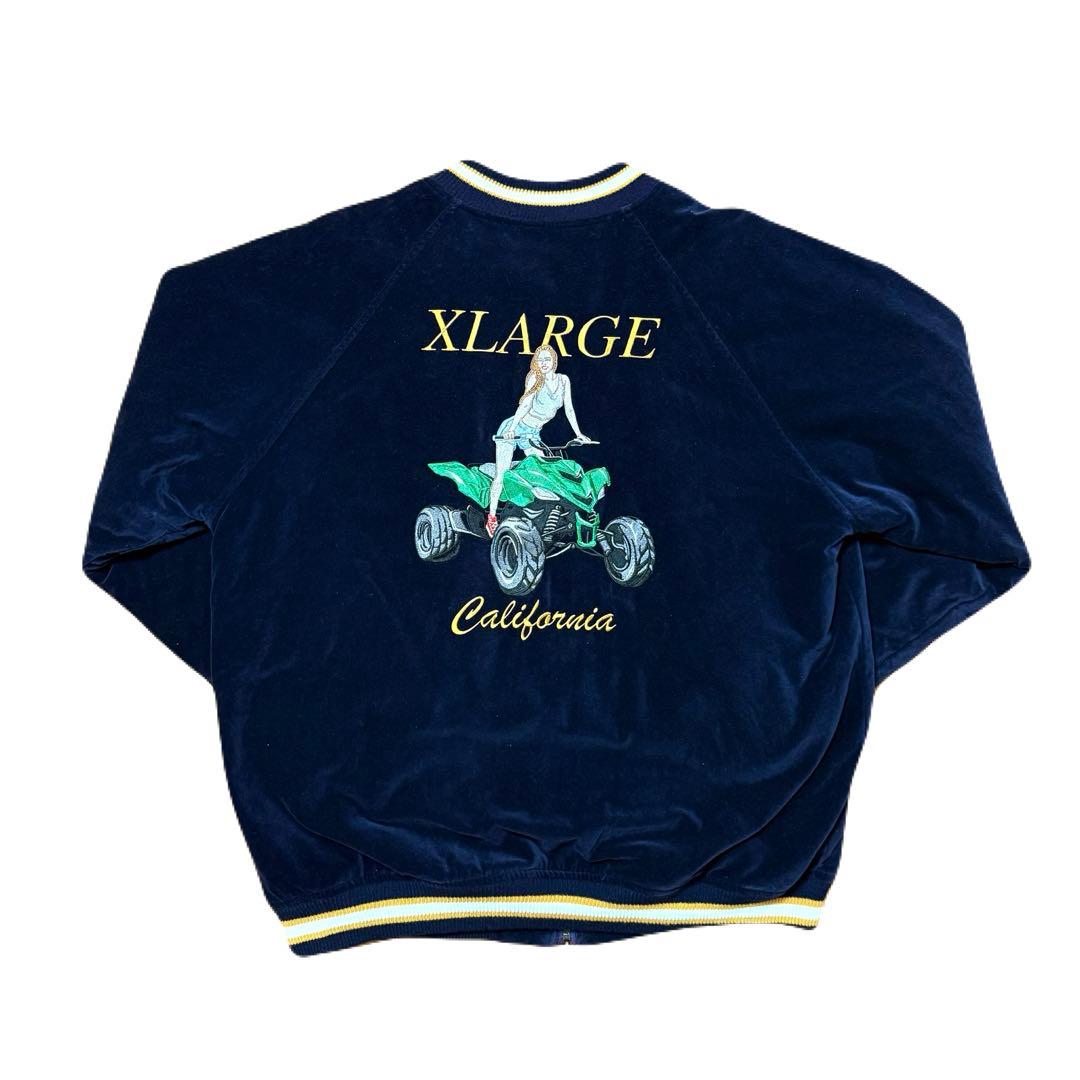 XLARGE（エクストララージ） スカジャン スーベニアジャケット ベロア 紫