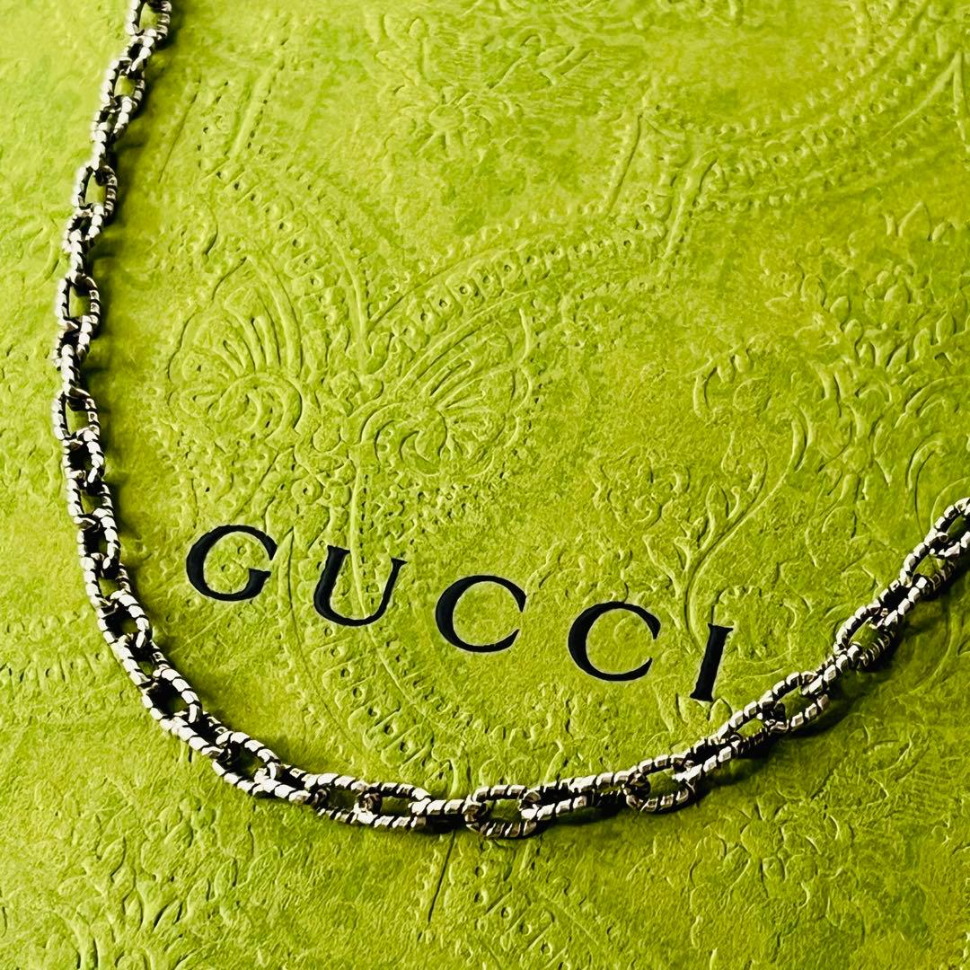【激レア】GUCCI ネックレス アラベスク 鎖 チェーン 燻 シルバー925