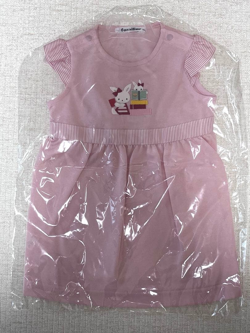 familiar ピンク ワンピース 80cm