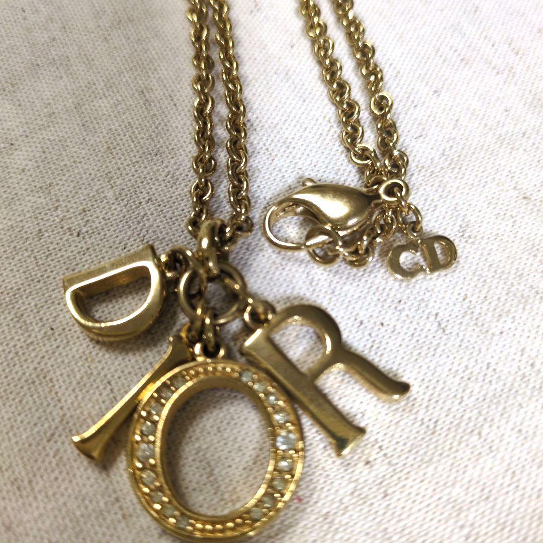【極美品】Christian Dior ゴールドカラーネックレス