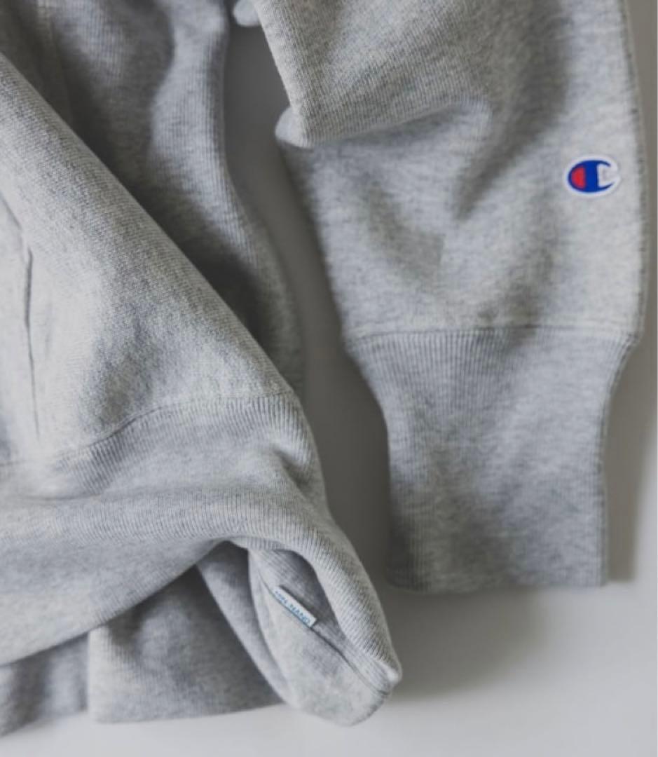 minnano × Champion ×beams フーディ　グレー