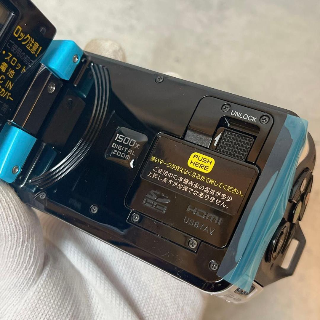 SANYO サンヨー Xacti DMX-WH1E ビデオカメラ ブルー ホワイ