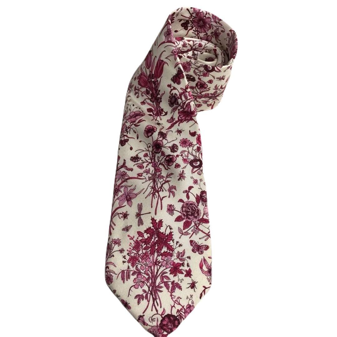 GUCCI グッチ ネクタイ 花柄 フラワーデザイン