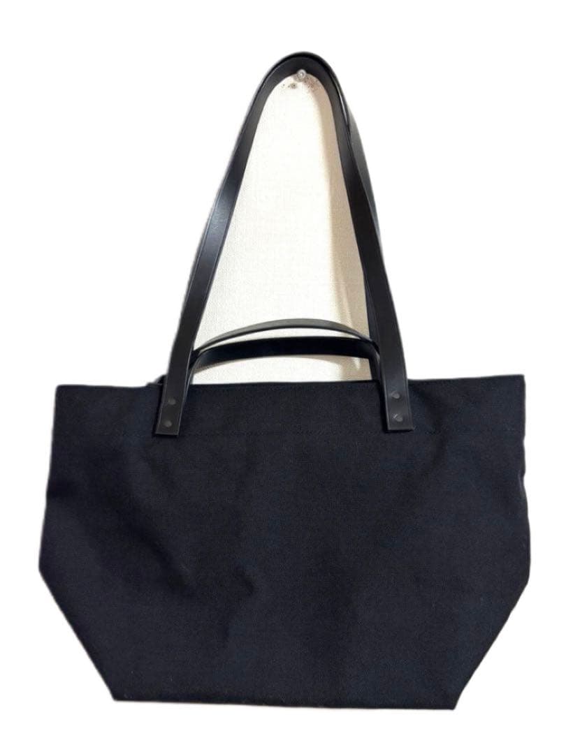 Aeta アエタ ダブルハンドルキャンバストート ブラック レザー