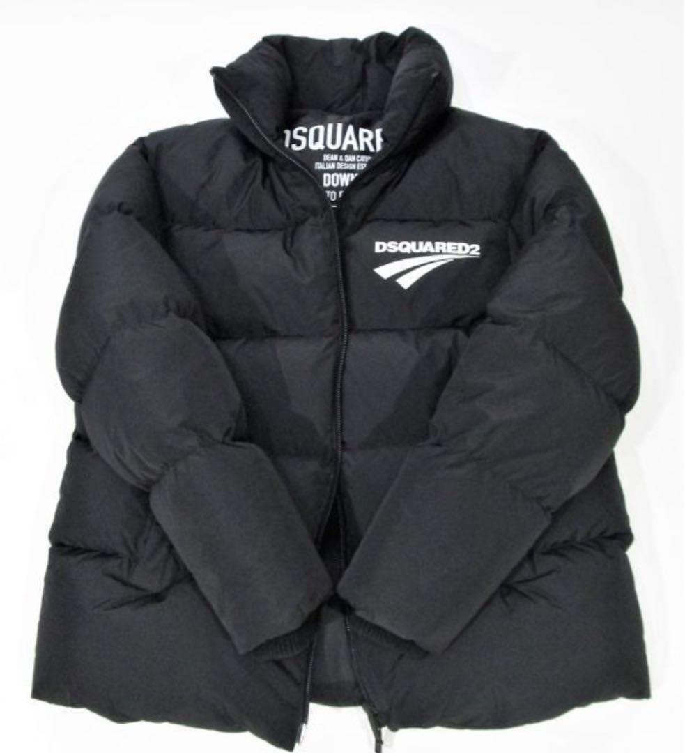 46サイズ　 DSQUARED2 ロゴ　美品　ダウンジャケット　黒　破格