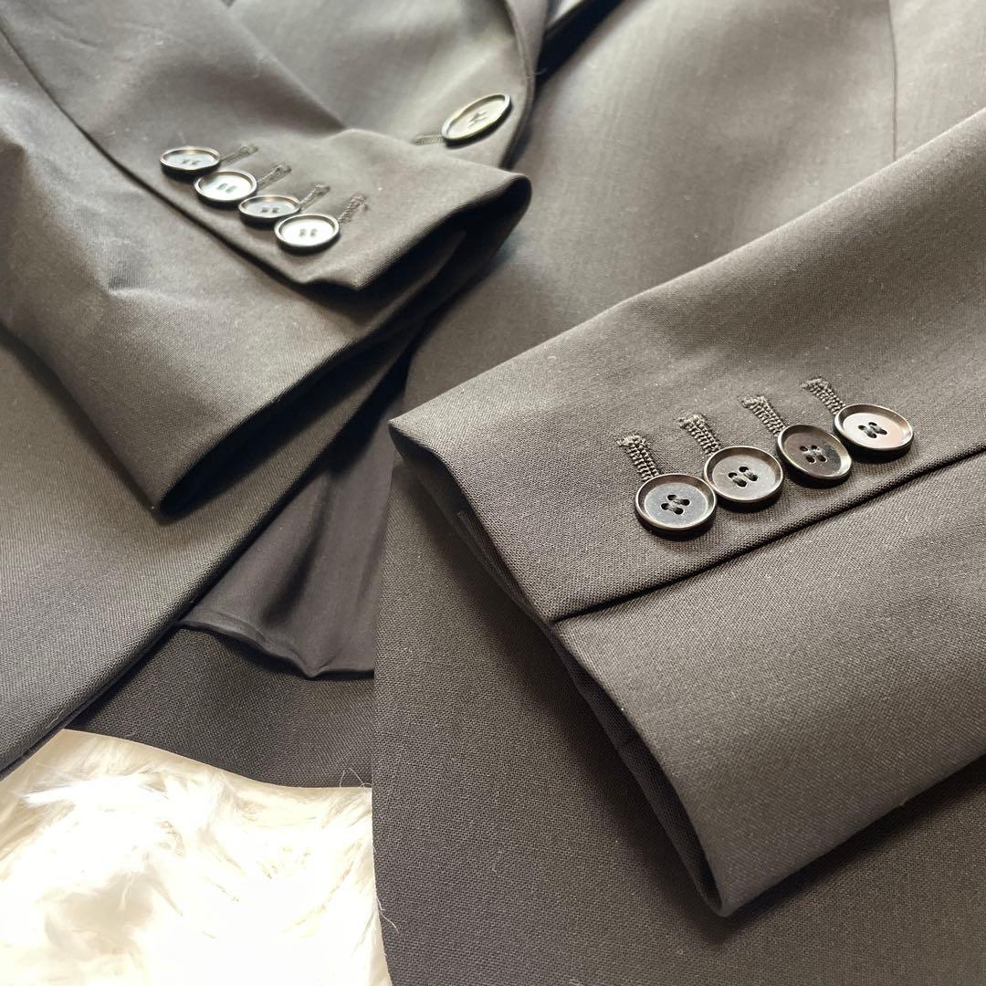 【美品】theory パンツスーツ　黒　シングルボタン　Mサイズ　ウール96%