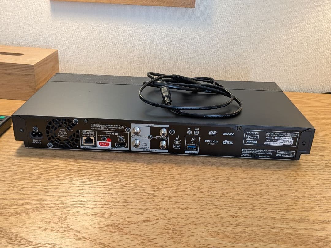 SONY ブルーレイプレーヤー 動作確認済み