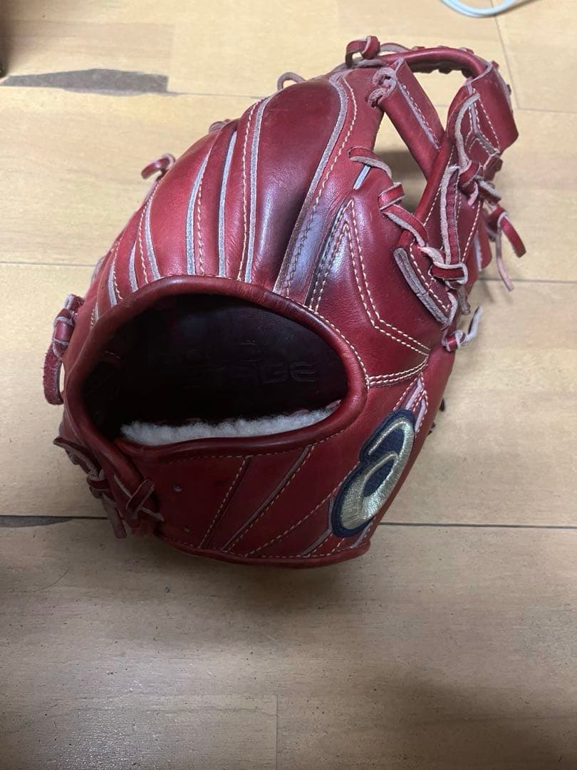 asics GOLD STAGE 硬式グローブ 赤 i pro 【値段交渉可】