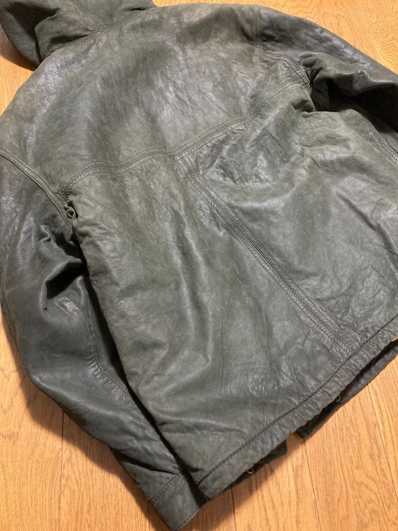 ジャケット・アウター 90s HUGO BOSS DEFORMATION LEATHER PARKA