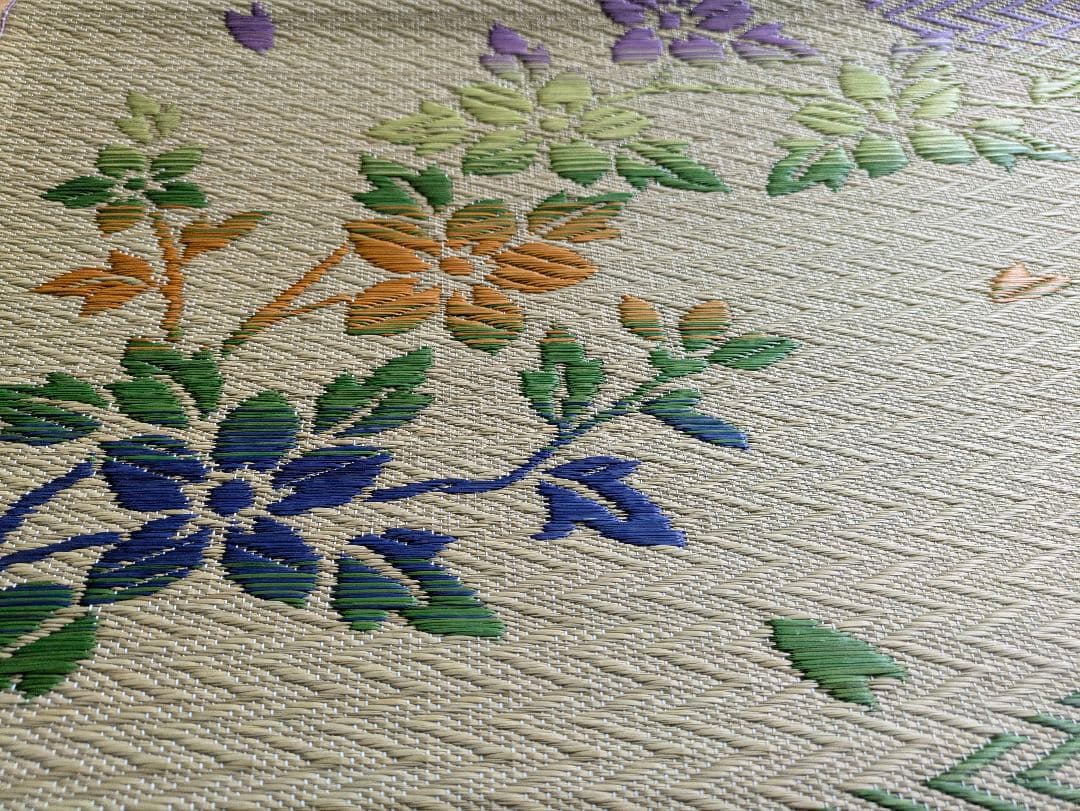 い草ラグ　花ござ　10帖　約435×352cm　夏用　和室用