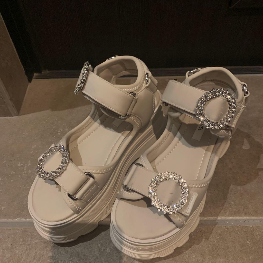 SNIDEL ベージュ スニーカーソールサンダル