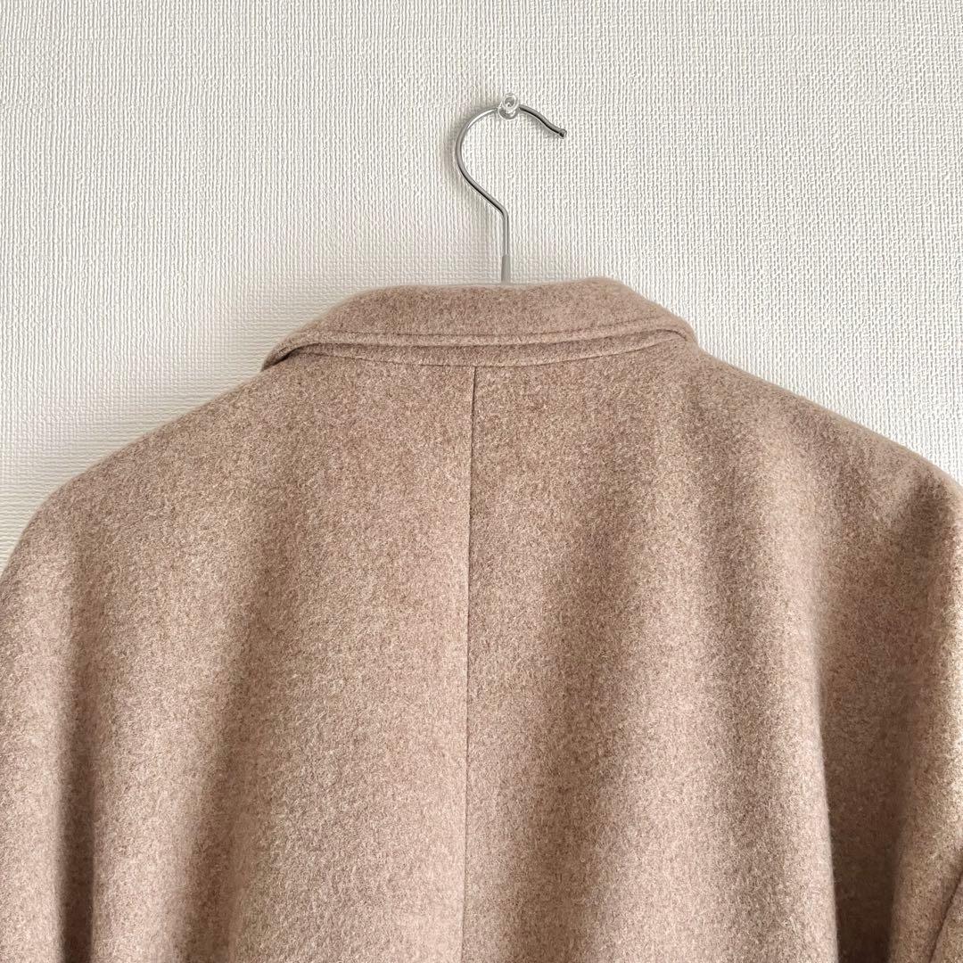 北欧暮らしの道具店　3WAYアレンジ襟のかろやかチェスターコート　ブラウン