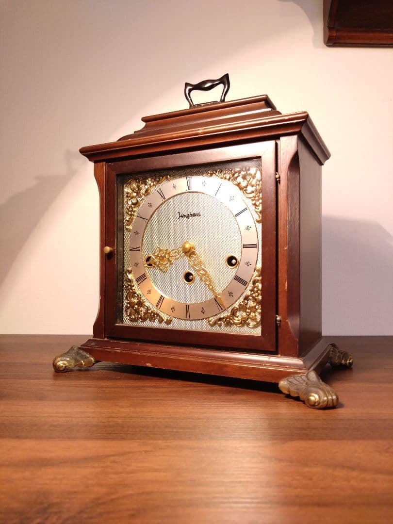 置き時計　ユンハンス　枕時計　アンティーク　ウエストミンスター　ゼンマイ