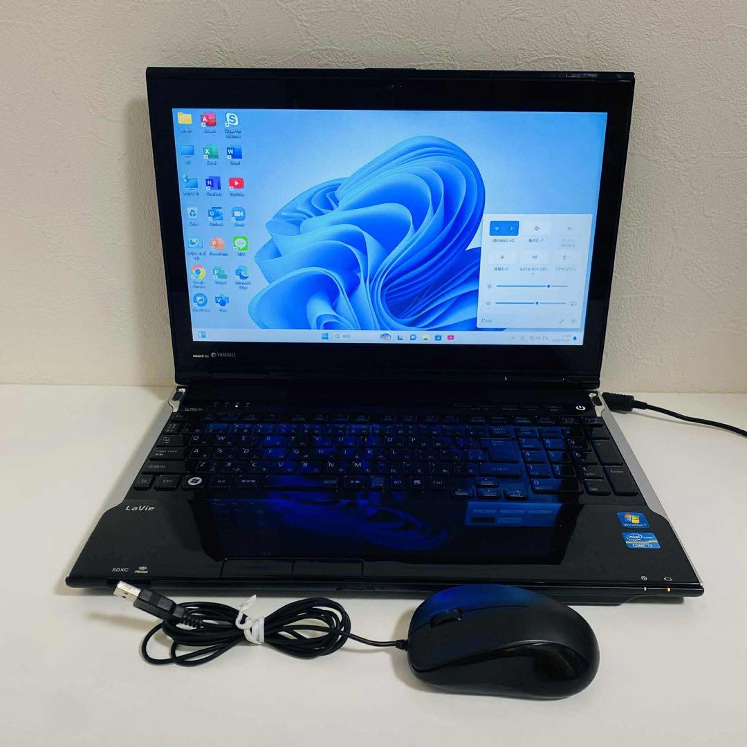 Y997 NECノートパソコンi7メモリ8G高速SSDサクサクWindows11