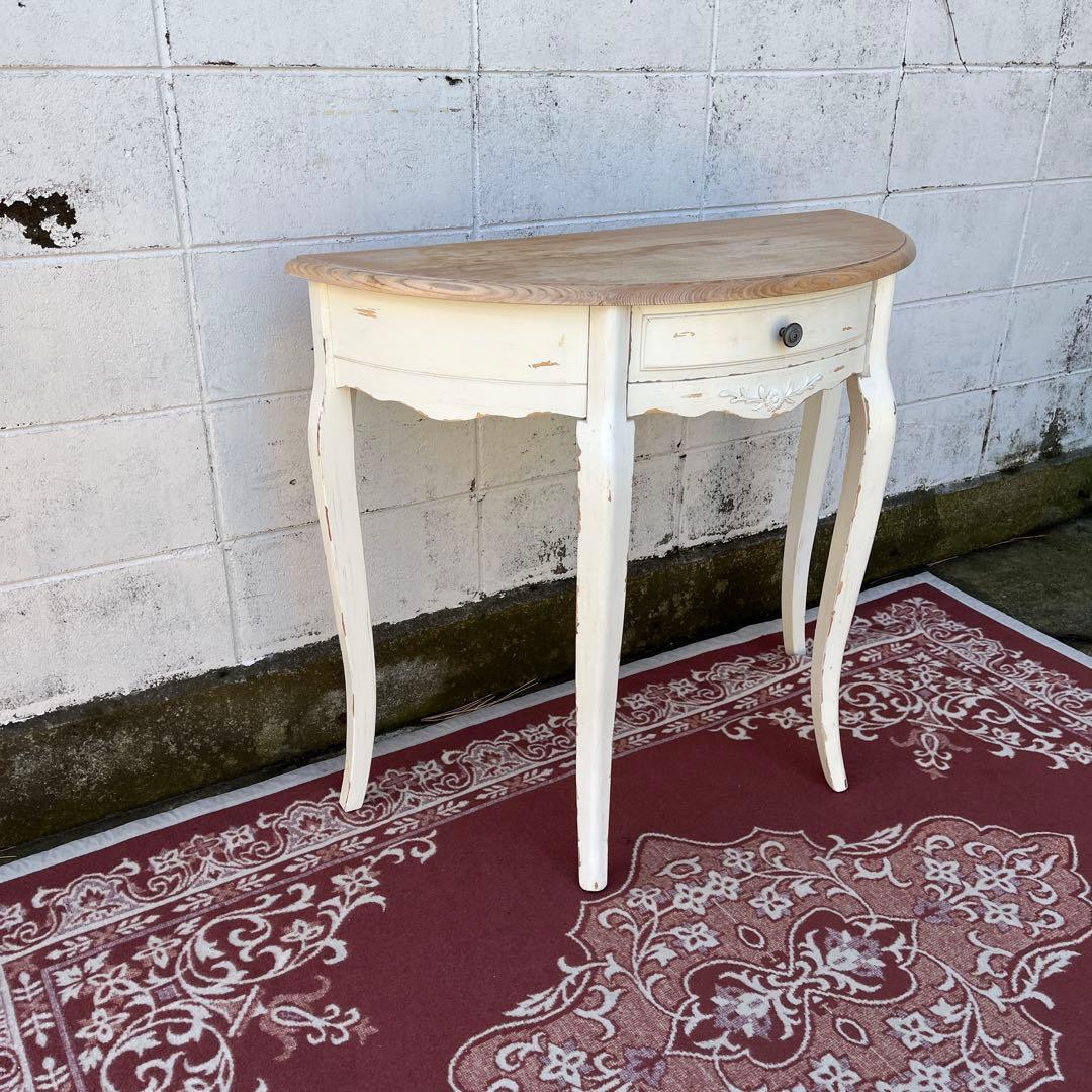 アンティークデザイン◾️木製コンソールテーブル 飾り台 ディスプレイ台 木製棚